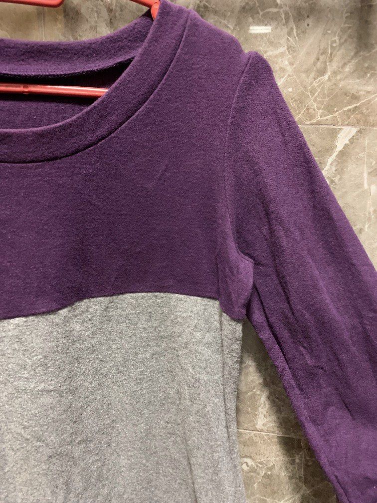 Purple long sleeve sweater outlet