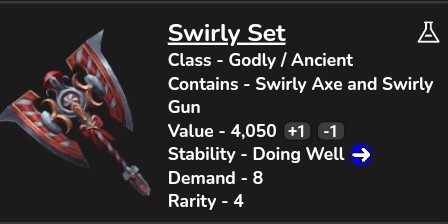 Murder Mystery 2 MM2 Swirly Set GODLY Roblox *FAST DELIVERY* (Read