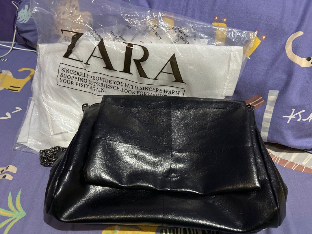 ZARA ROCK STYLE FLAP SHOULDER BAG Sale IDR 270k Color : Black