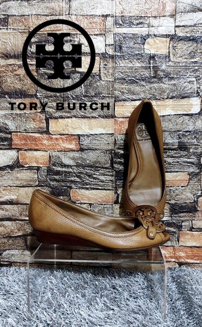 TORY BURCH Amanda Open Toe Demi Wedge