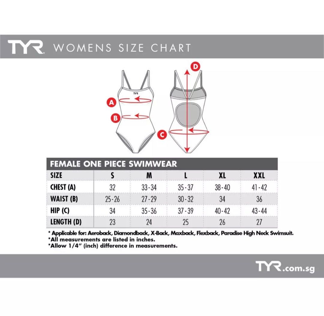 Tyr Women's Swimsuit Size Chart TYR Sonoma Diamondfit
