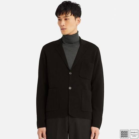 UNIQLO U Limited Edition Milano Ribbed Jacket Coat Cardigan Mens