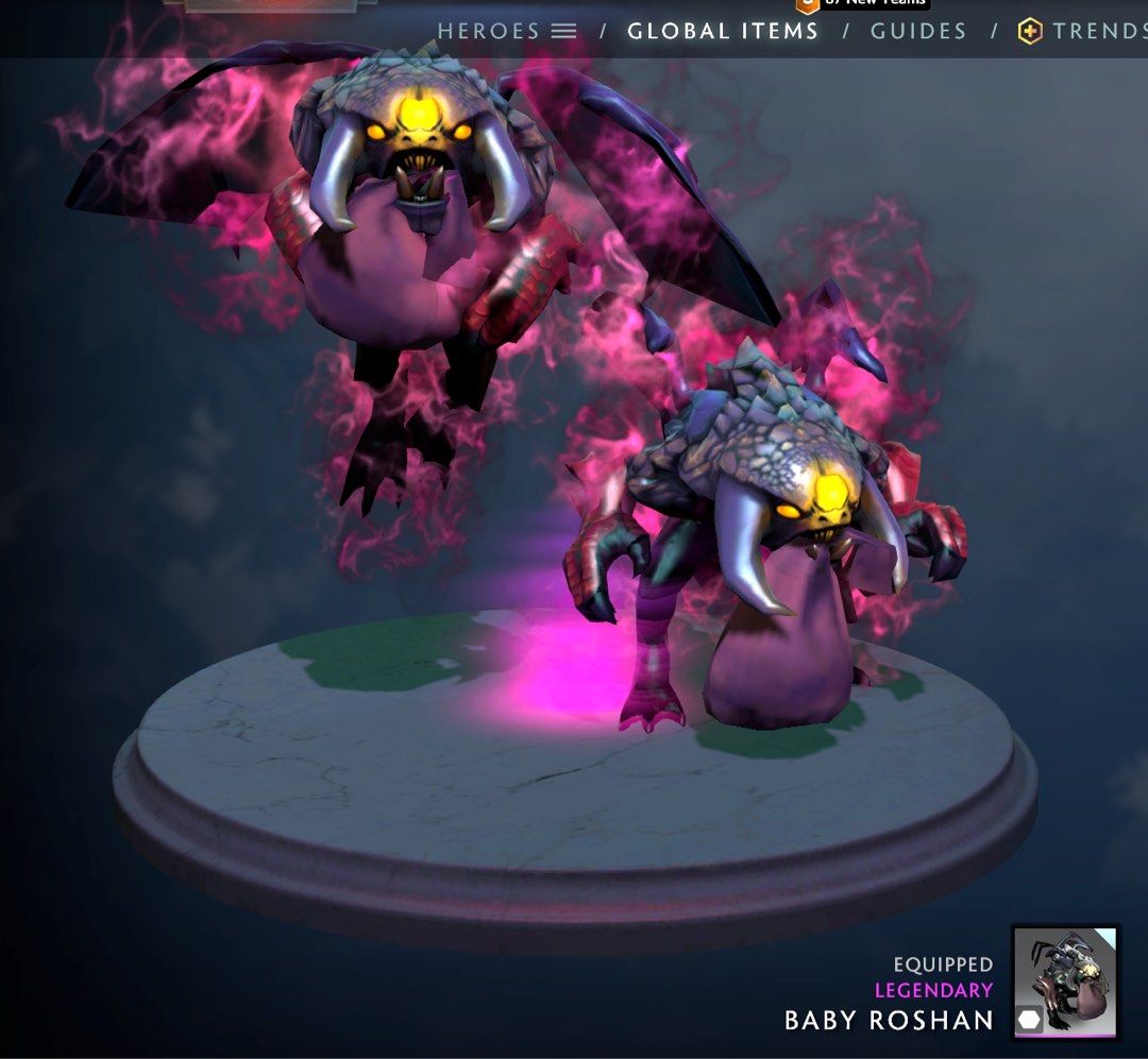 Unusual baby roshan dota2 pink rubiline video gaming video games