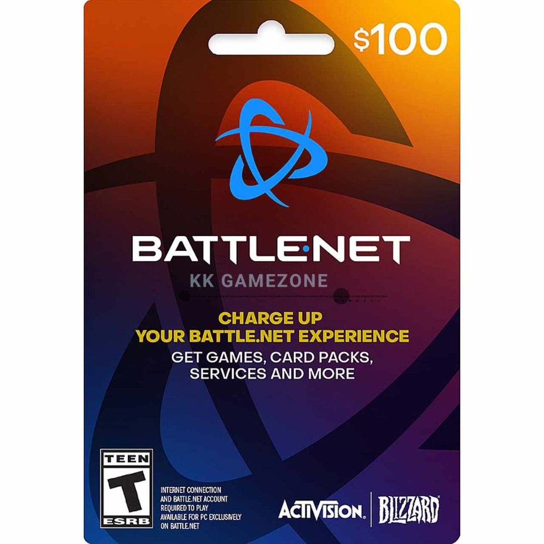 US Blizzard Battle Balance Card Redeem Code Credit 100 USD Fast Delivery