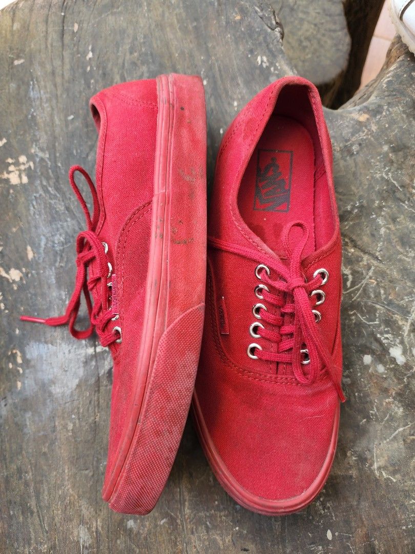 Authentic all store red vans