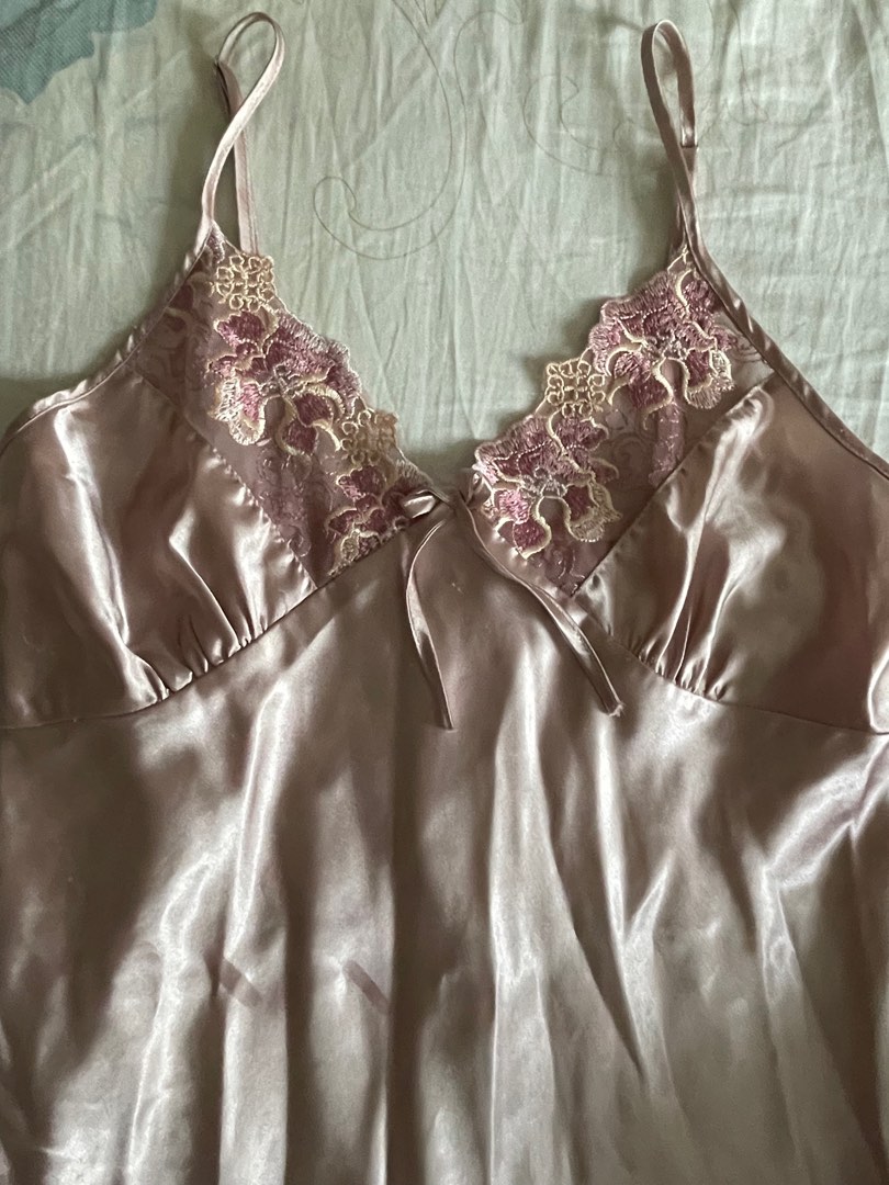 Vintage lace pink dress croquette y2k aesthetic, Women's Fashion