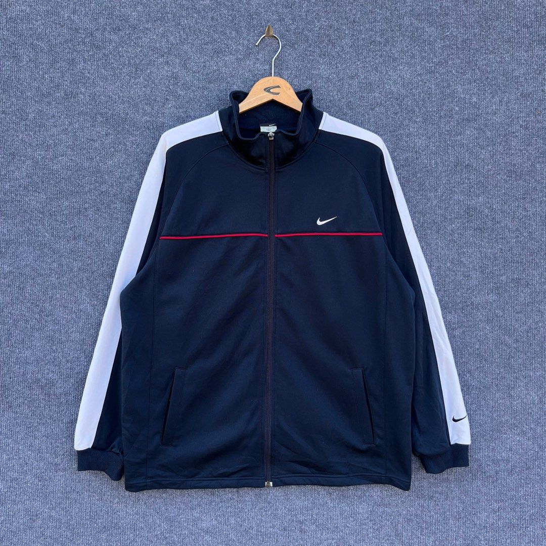 Nike navy track clearance top