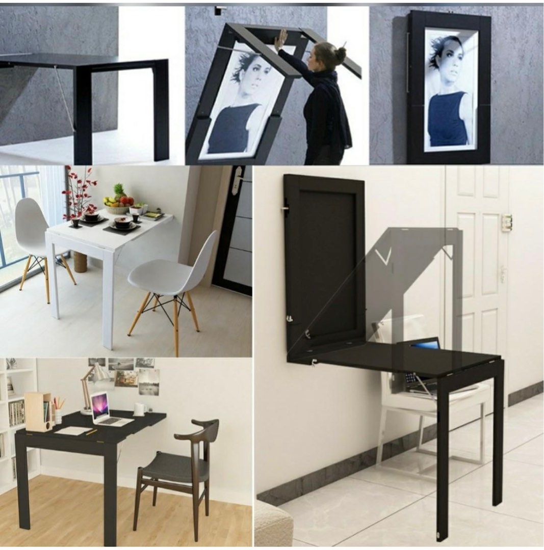 Wall Mount Pic Frame Table, Furniture & Home Living, Furniture, Tables