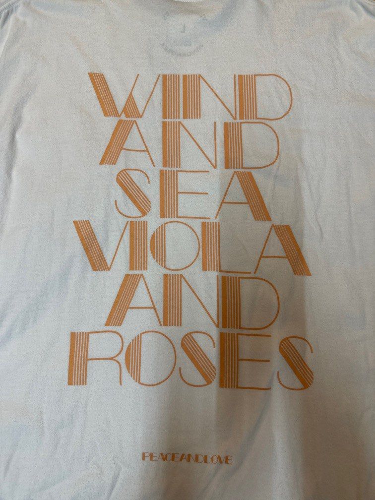 Wind and sea VIOLA & Roses Tee, 男裝, 上身及套裝, T-shirt、恤衫 
