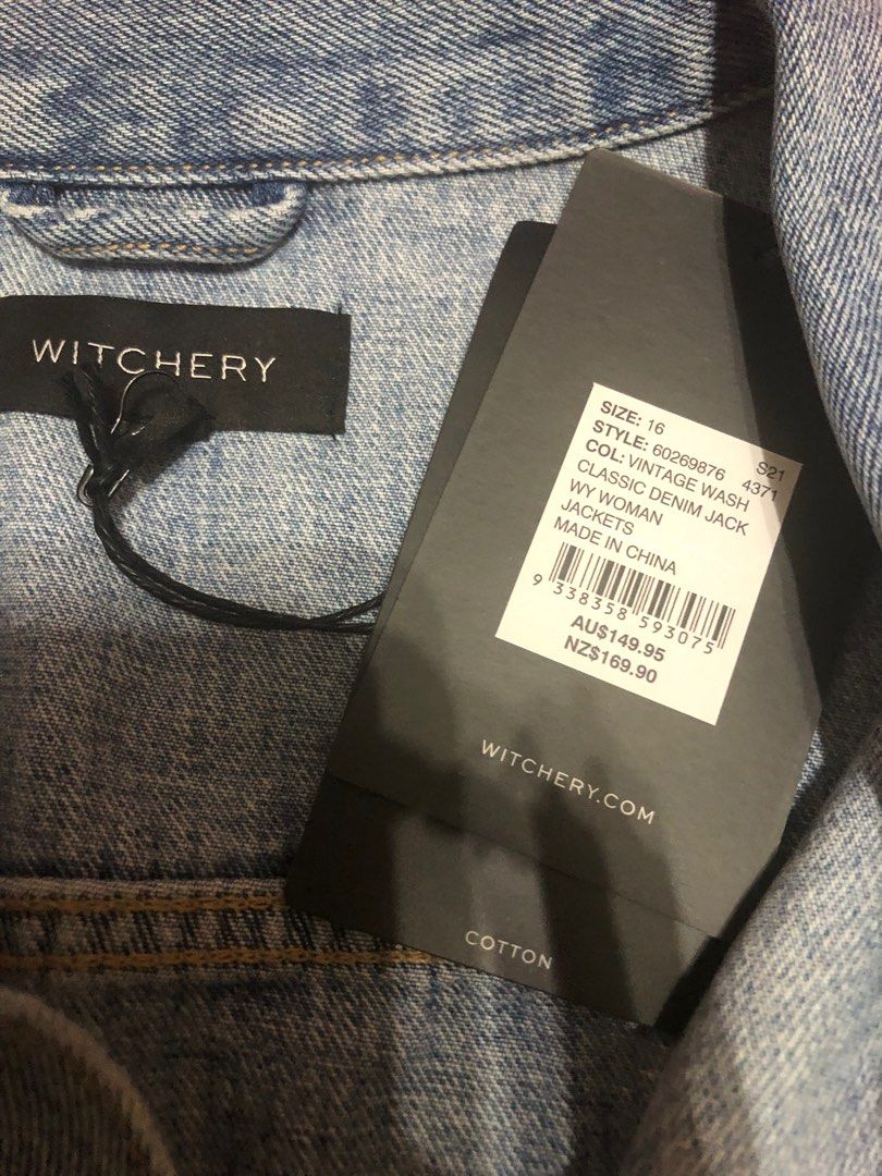 Witchery denim jacket Women s Fashion Clothes on Carousell