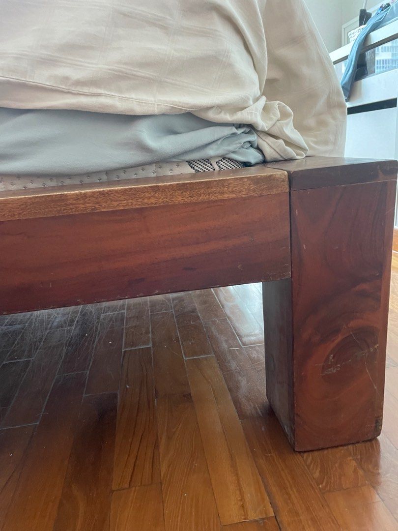 Wooden king bed frame, Furniture & Home Living, Furniture, Bed Frames