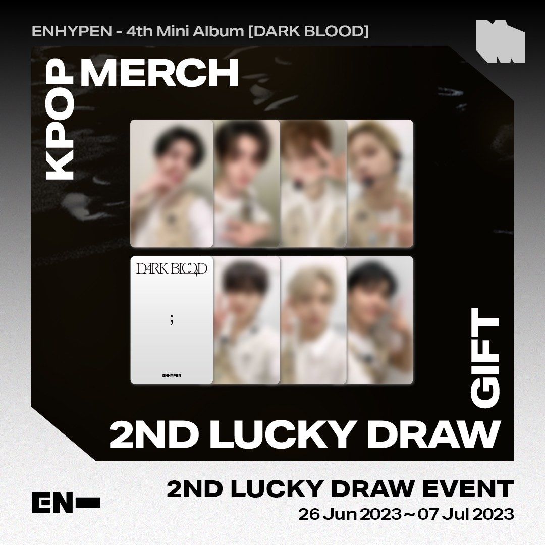 ENHYPEN ラキドロ　トレカ　コンプ DARKBLOOD kpopmerch OFFICIAL ENHYPEN Dark Blood Kpopmerch Shopee Pob Photocards