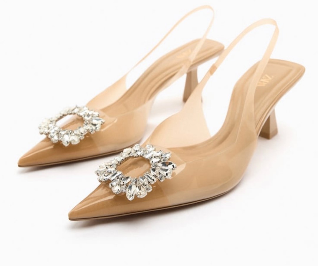 Sandalias Mujer Bio Sandalias ZARA Con Detalles De Cuentas Mujer