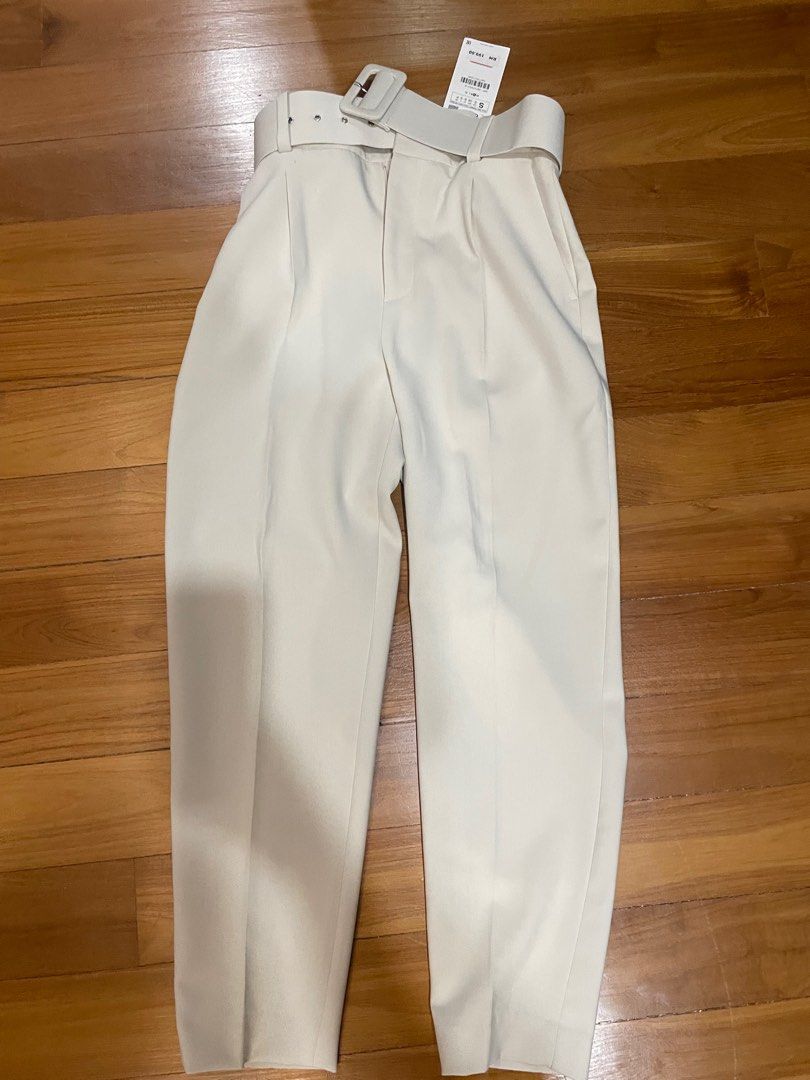 Zara High Waist Trousers, Women's Fashion, Bottoms, Other Bottoms on  Carousell