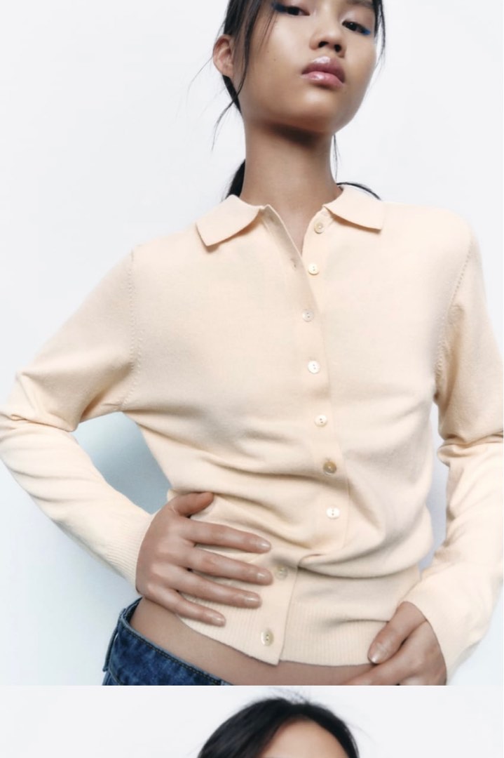 Zara button shop up sweater