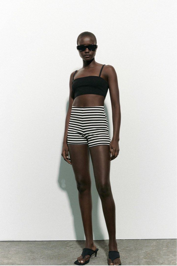 Biker shorts zara top
