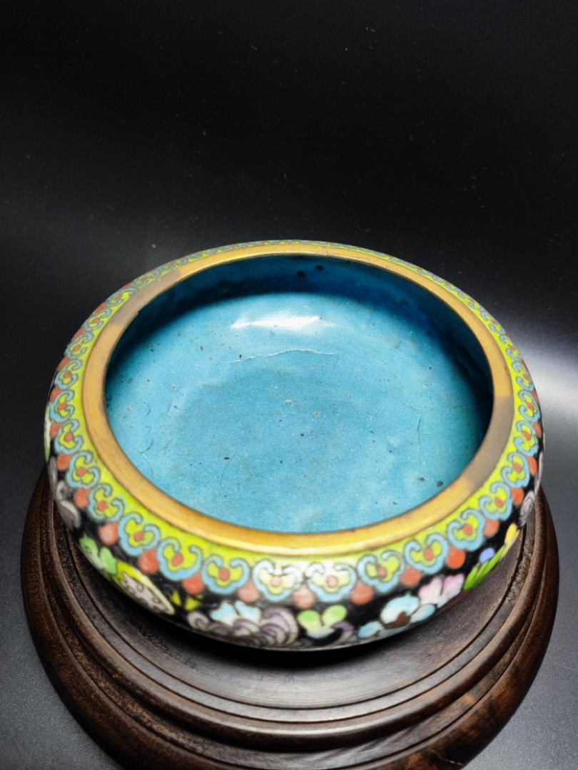 景泰藍 銅胎掐絲琺瑯彩牡丹紋香爐 香道具 骨董品 景泰藍 銅胎掐絲琺瑯彩牡丹紋香爐 香道具 骨董品 景泰藍掐絲琺瑯七寶燒