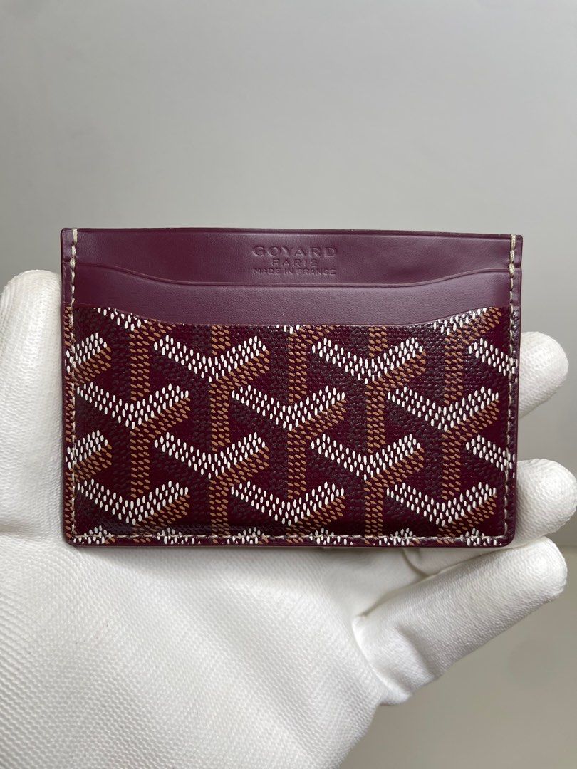 Burgundy goyard card holder 2025