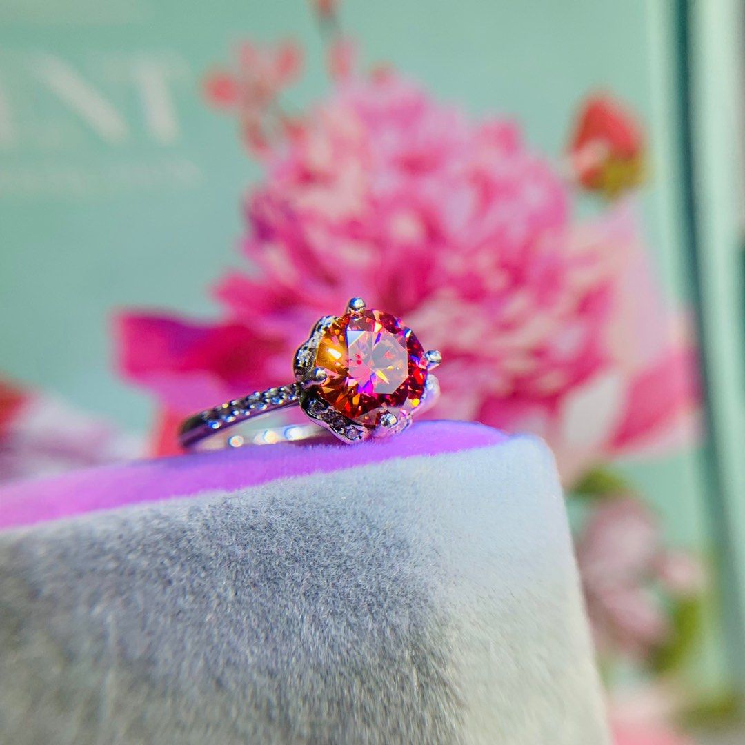 925 sterling silver moissanite deals engagement rings