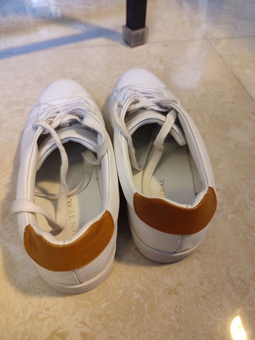 42 Handcrafted Full Grain Leather Sneakers Arden Teal Loreto