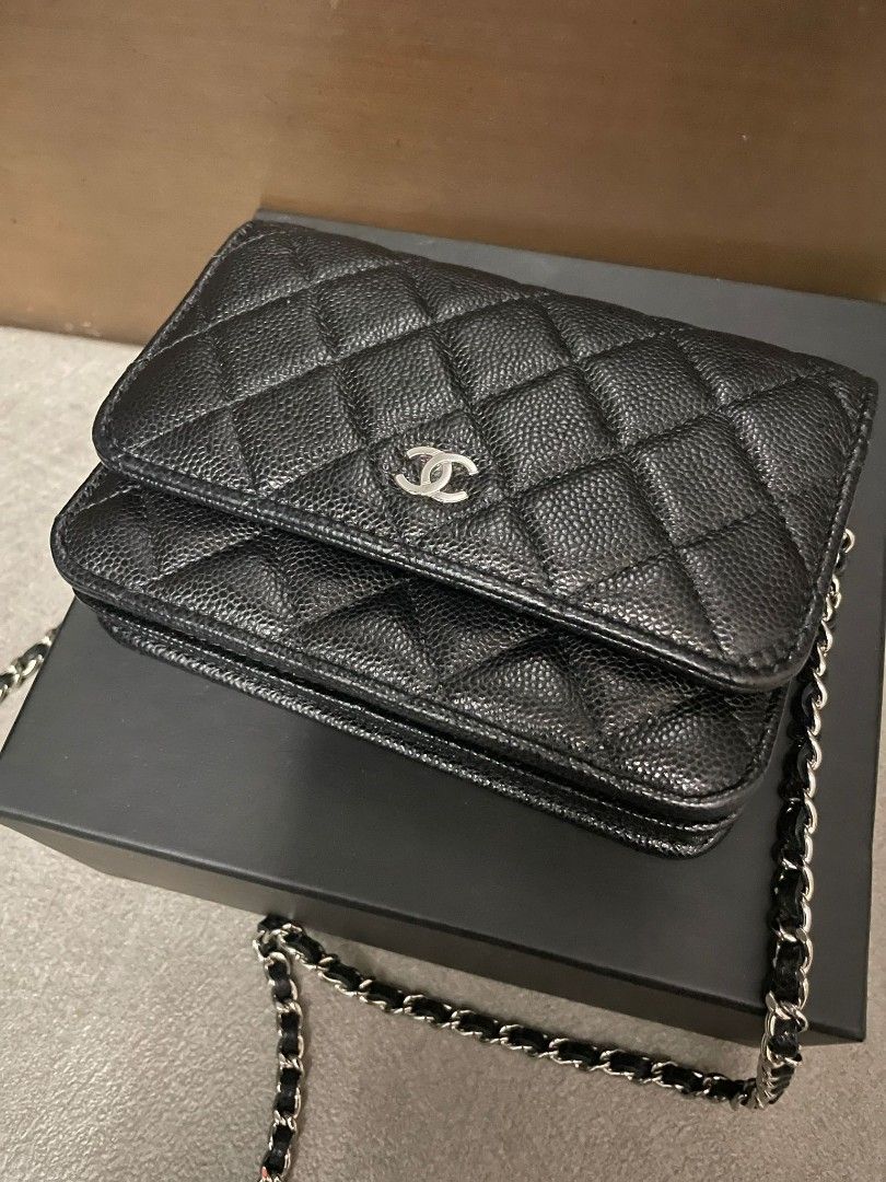 90 new Chanel mini WOC wallet on chain with invoice bought in