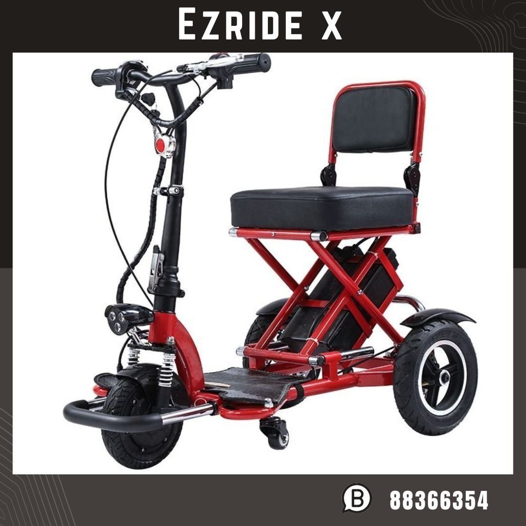 Electric folding shop tricycle scooter