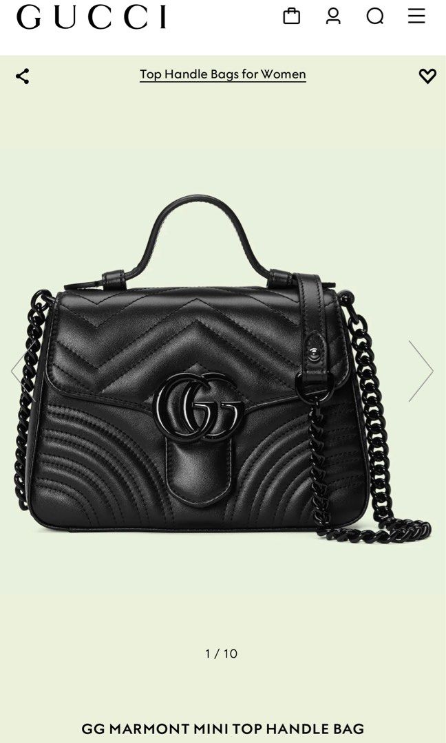 Gg marmont cheap top handle