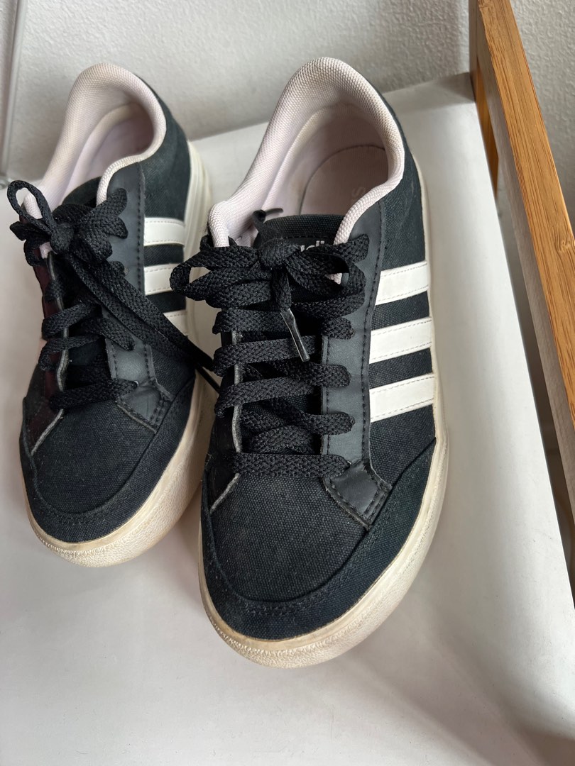 Women s Adidas Black White Stripes Sneakers Women s Fashion
