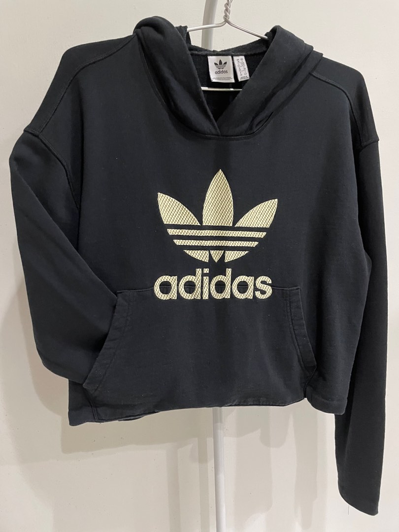 Adidas hoodie grey and gold deals
