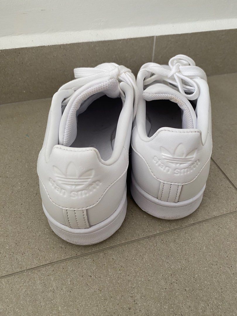 Adidas Stan Smith Sneakers All White US4 Women s Fashion