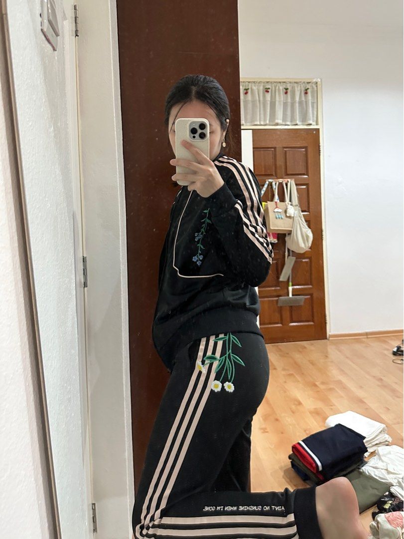 Adidas tracksuit floral