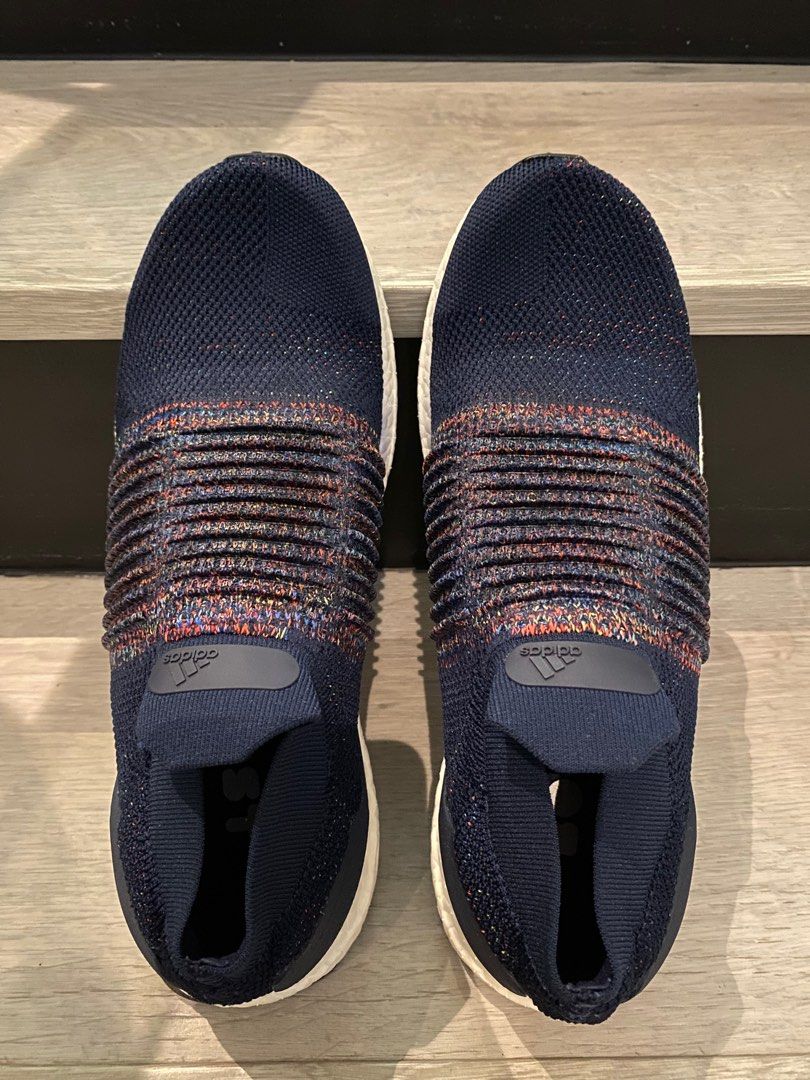 Ultra boost shop laceless navy blue