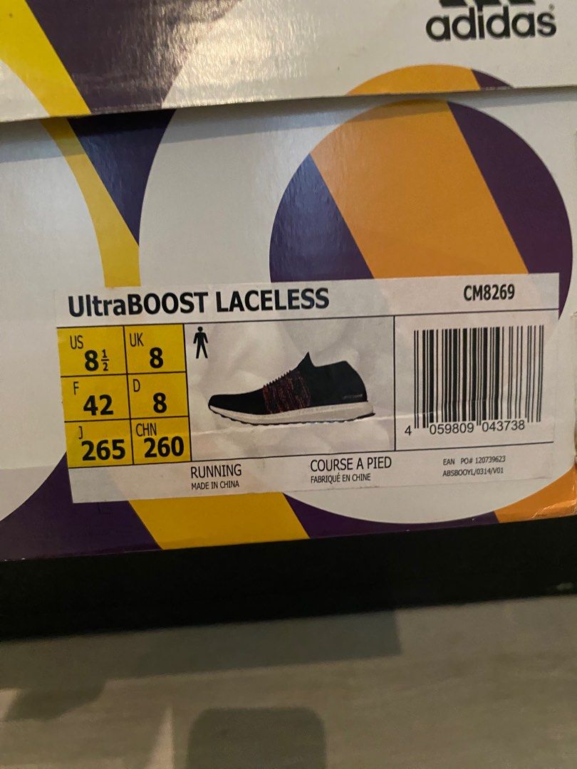 Adidas Ultra Boost Laceless Men s Fashion Footwear Sneakers on
