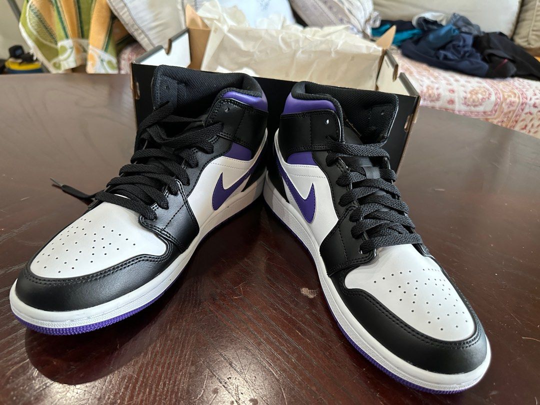Jordan 1 mid court purple clearance