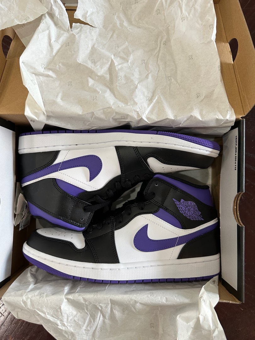Purple air jordan new arrivals 1 mid