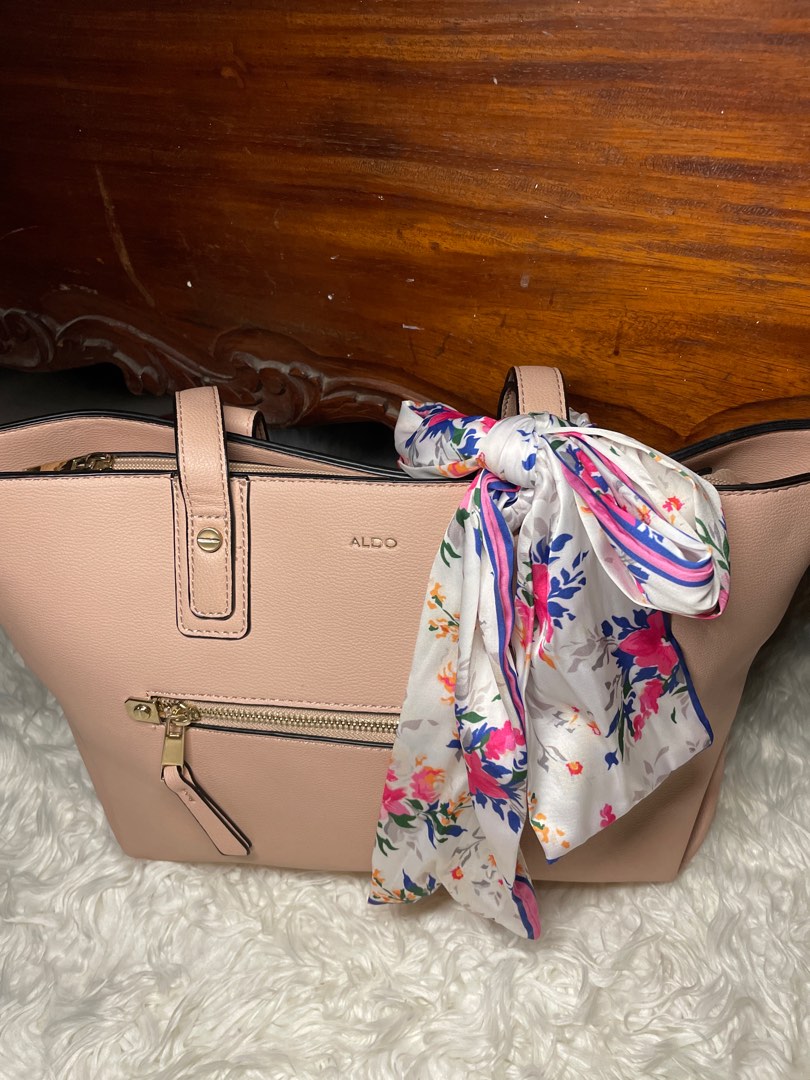 OG ALDO BABY PINK W SCARF TOTE SHOULDER BAG