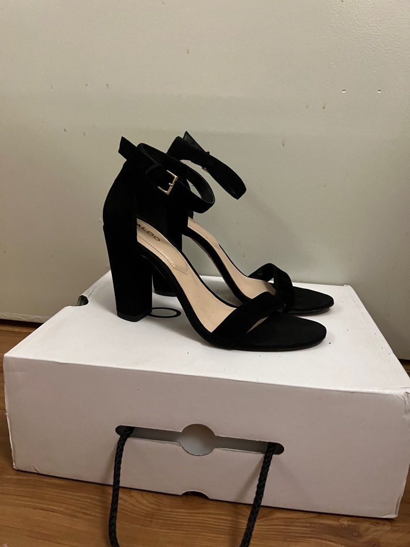 Aldo black on sale suede heels