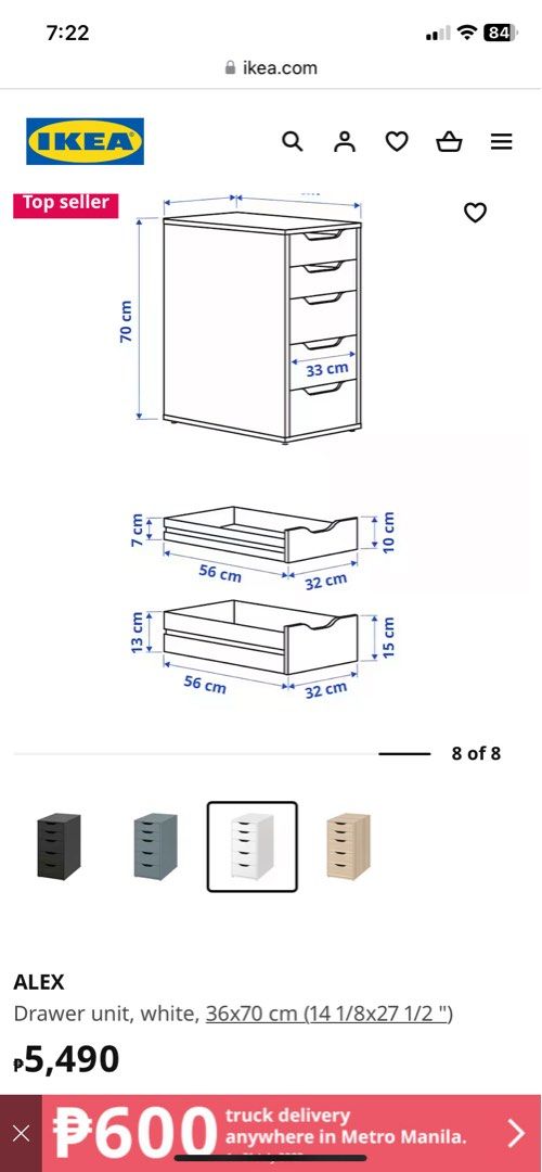 Alex Drawer White, Furniture & Home Living, Furniture, Shelves ...