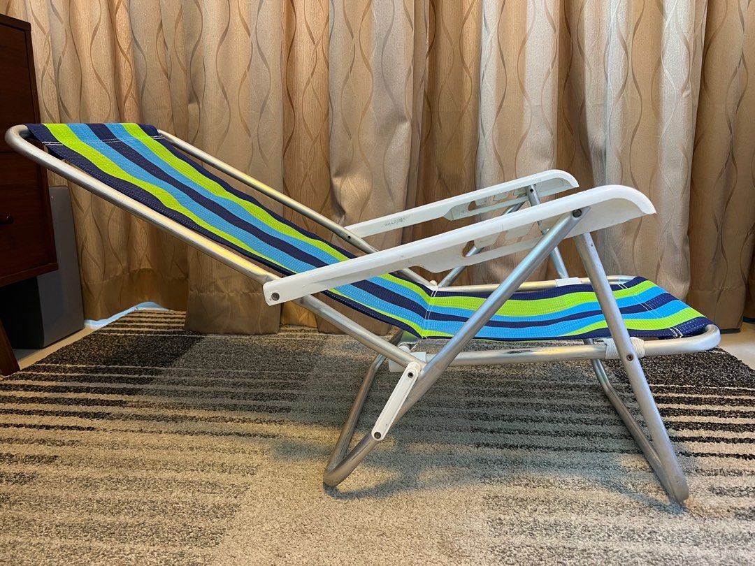 Aluminium beach chair 4 Position Recliner Assorted Colors
