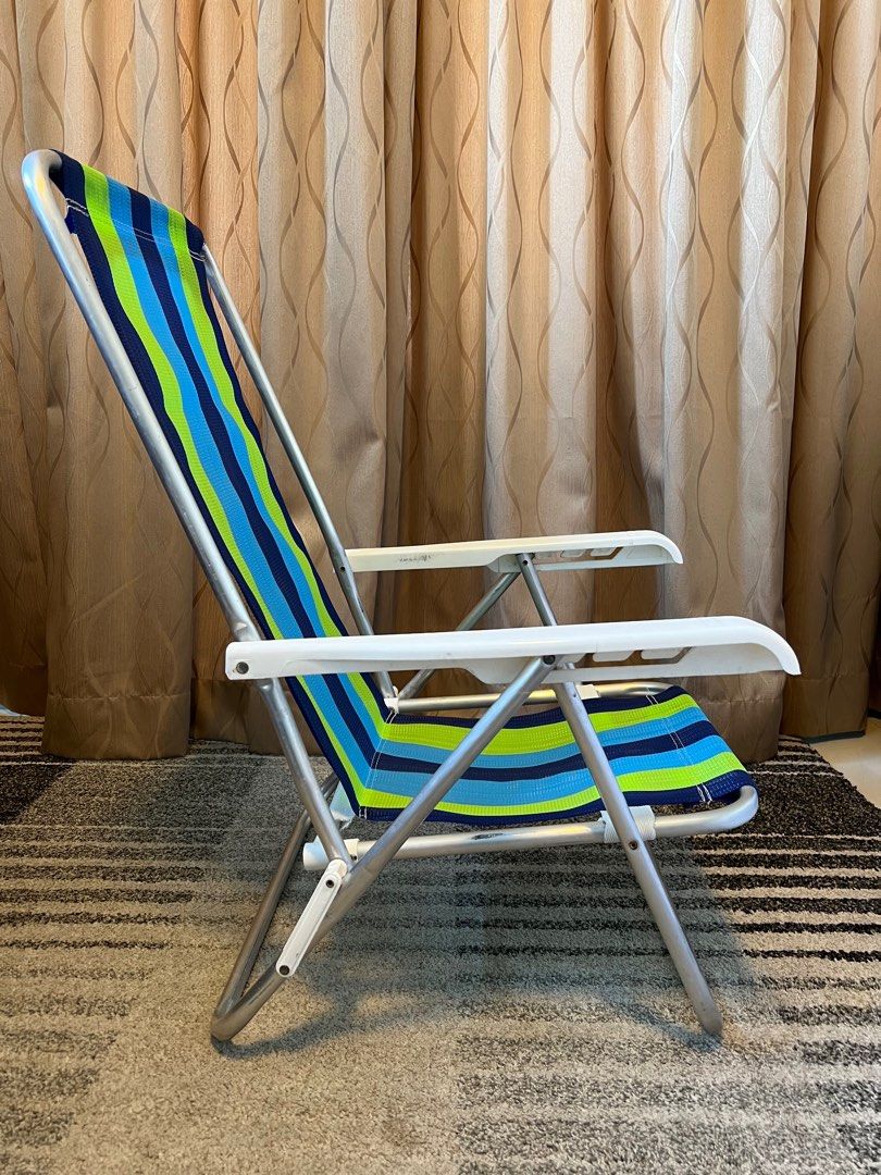 Aluminium beach chair 4 Position Recliner Assorted Colors