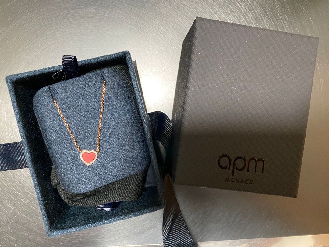 APM Monaco RED HEART ADJUSTABLE NECKLACE 1250