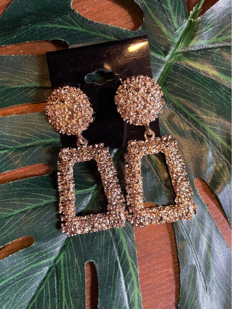 Rectangle earrings zara best sale