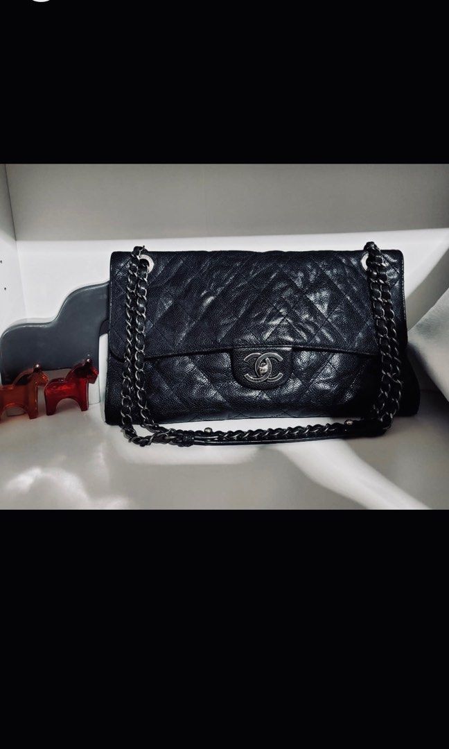 ☑️Authentic CHANEL CC Crave Black Caviar Flap Bag [Rhuthenium HW], Luxury,  Bags & Wallets on Carousell