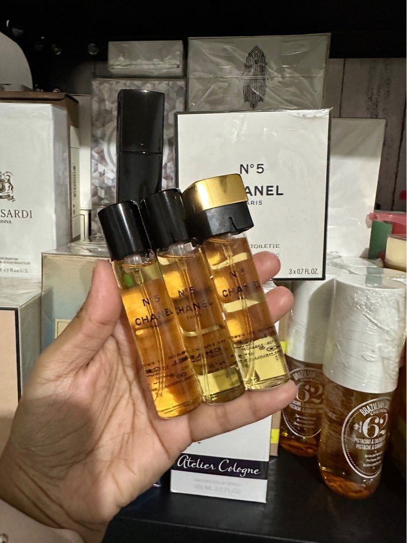 AUTHENTIC No. 5 Chanel Twist & Spray (3 x 20ml), Beauty & Personal Care,  Fragrance & Deodorants on Carousell