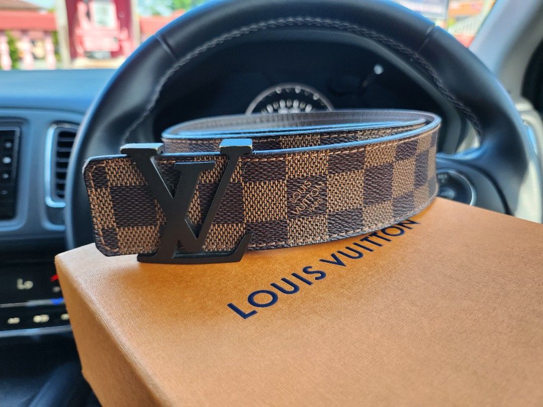 Louis Vuitton Initiales Reversible LV Belt with Damier Ebene