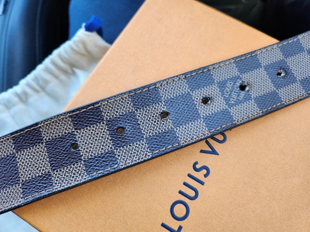 Louis Vuitton Initiales Reversible LV Belt with Damier Ebene
