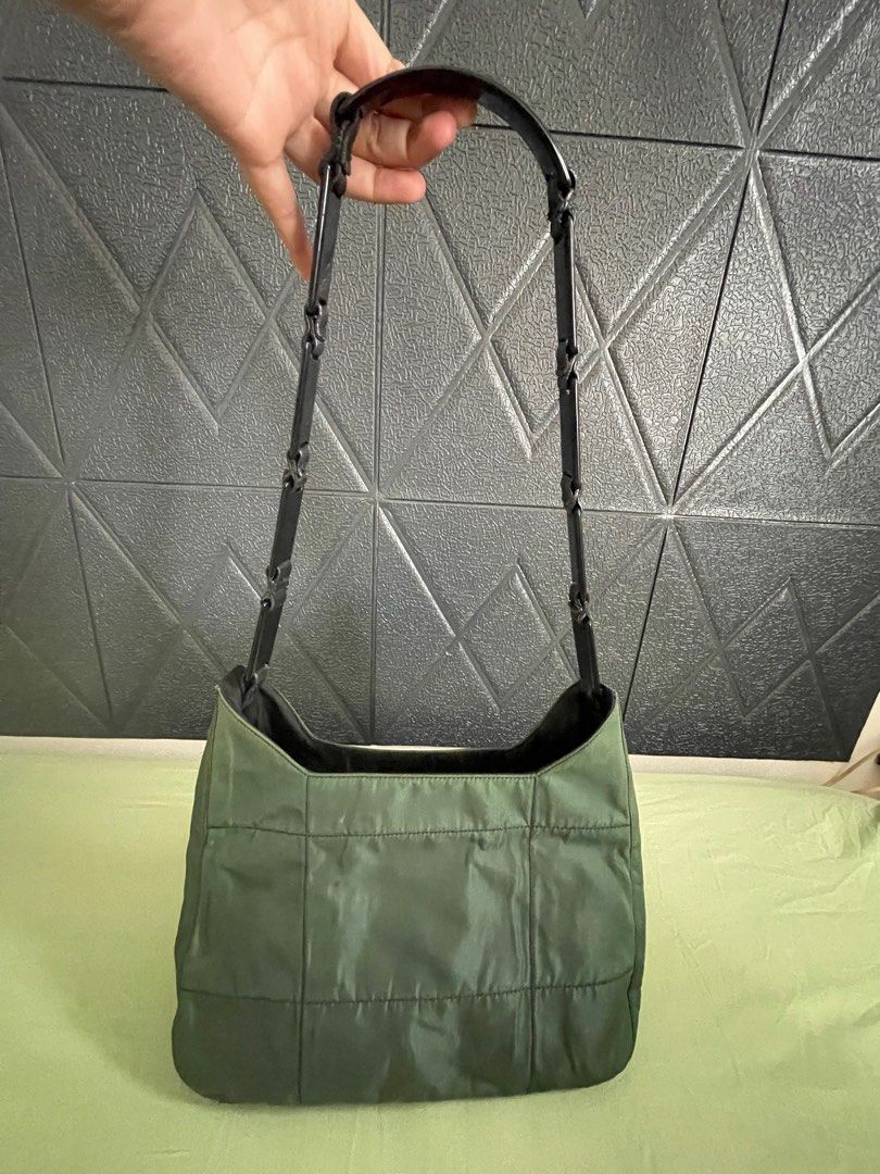 AUTHENTIC PRADA TESSUTO SHOULDER BAG (Category: Luxury Bags & Wallets) located in Cavite. Submitted by declutterqueen_ph (Listing ID 1241945000, Image 2). Description: SUPER SALE! See pics for the condition. 8.5/10. CLEAN INSIDE. WITH SIGNS OF USAGE SINCE THIS IS PRELOVED. Rfs: SAVING UP FOR A NEW BAG LAST TWO PICS IS FOR REFERENCE ONLY. SOLD AT $200 on other thrift stores. Bought here in Carousell but sourced from 🇯🇵.