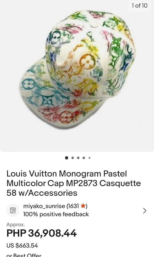 Louis Vuitton Multicolor Pastel Monogram Cap