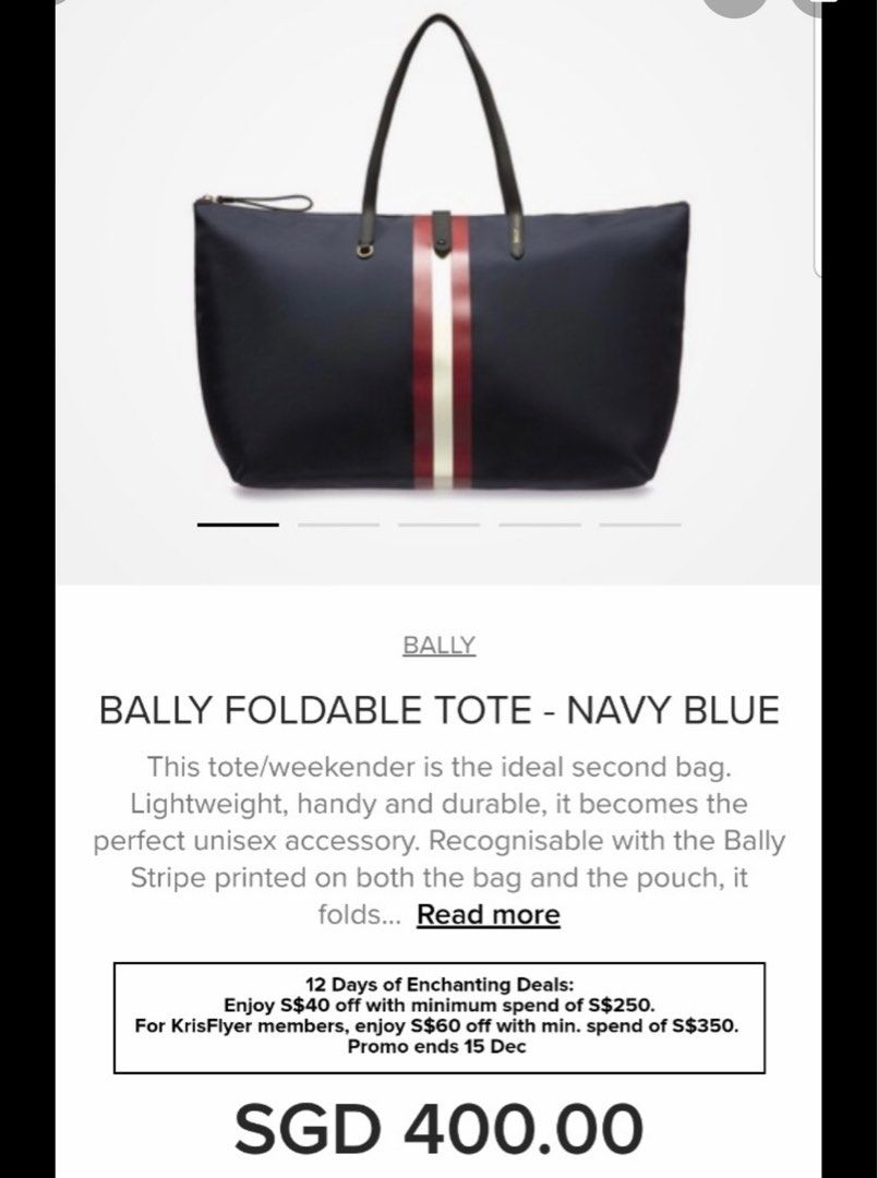 Bally foldable deals tote