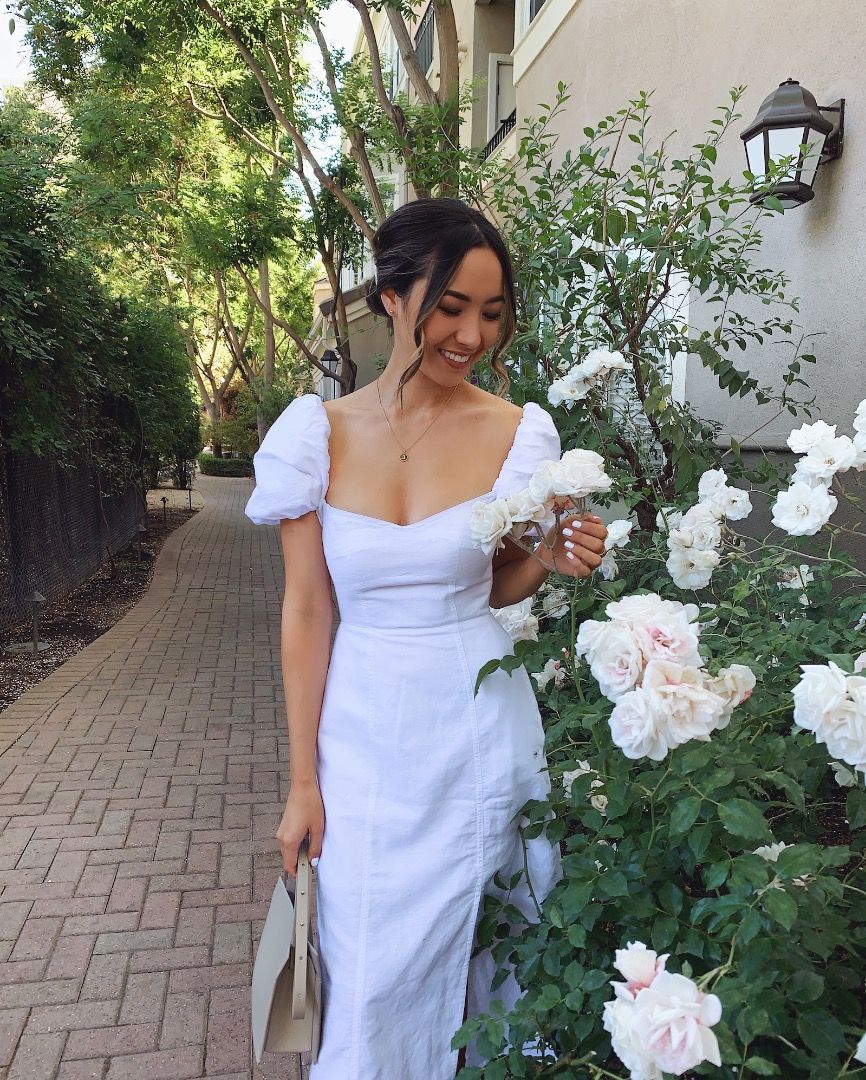 Banana republic white linen dress hot sale